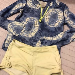 Tie Dye Rash guard Swimsuit